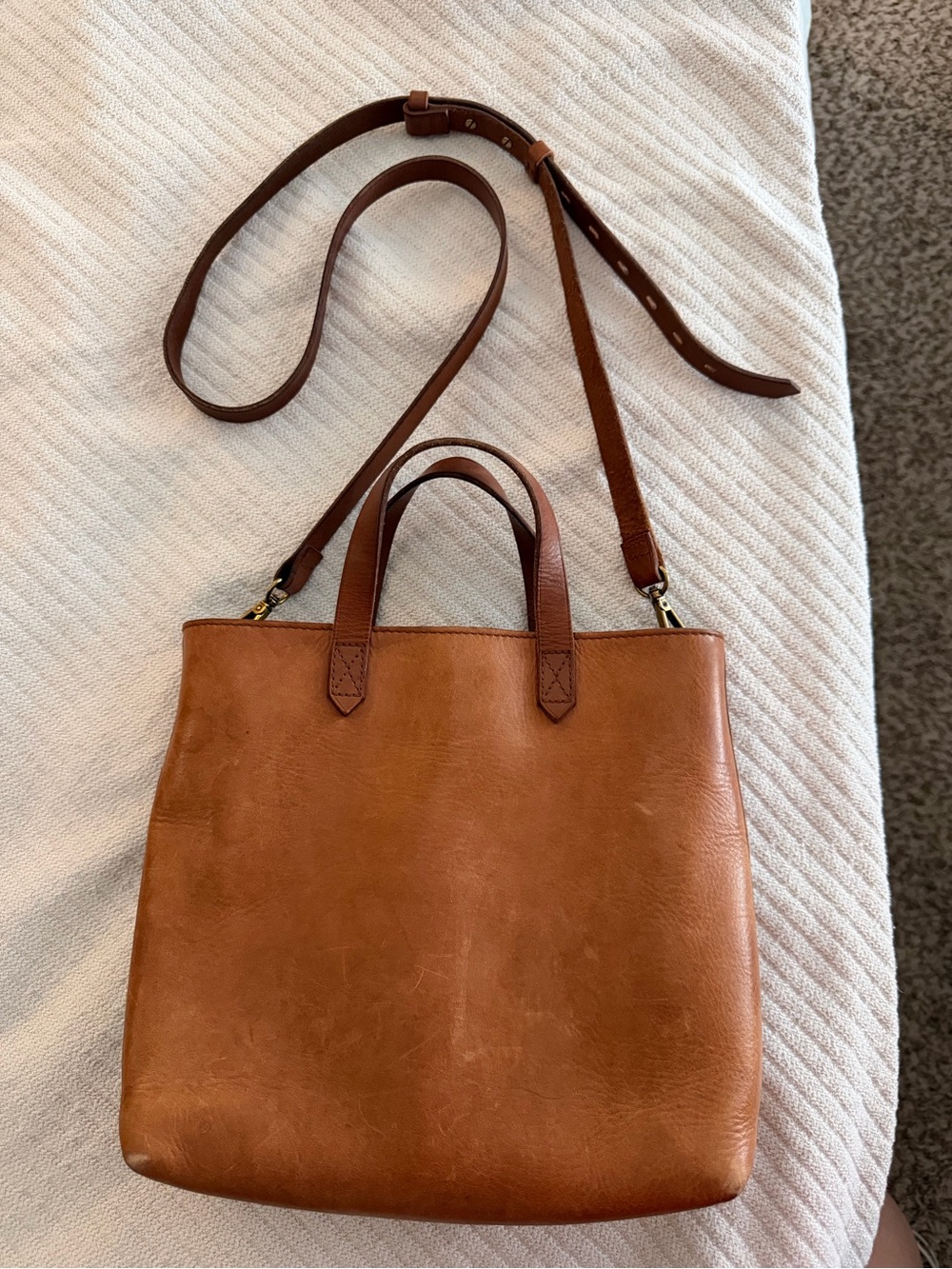 Madewell Leather Convertible Crossbody Tote
